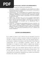 Elementos Principales Del Contrato de Arrendamiento