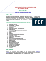 International Journal of Biomedical Engineering and Science IJBES