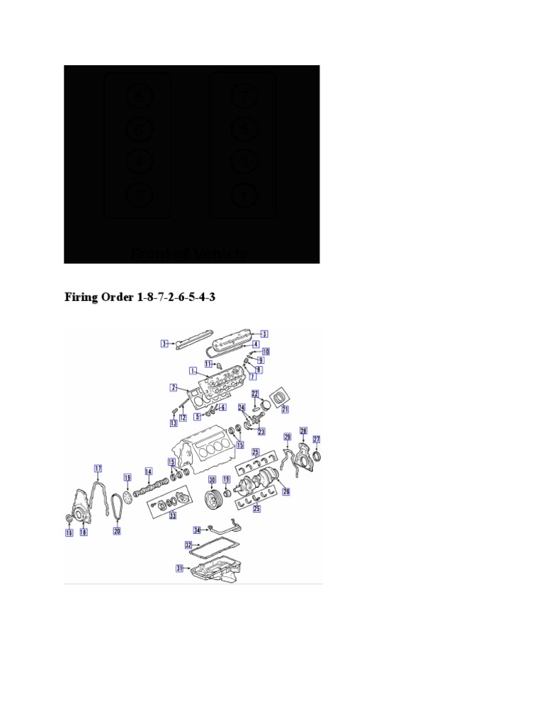 Engine Firing Order 1-8-7-2-6-5-4-3 Guide | PDF