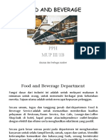 FOOD AND BEVERAGE OPTIMIZATION