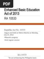 Enhanced Basic Education Act of 2013