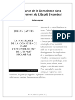 La Naissance de La Conscience Dans L'Effondrement de L'Esprit Bicaméral