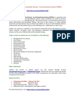 Renewable and Sustainable Energy an International Journal (RSEJ)