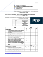 University of Northern Philippines: Instruction: Please Evaluate The Faculty Using The Scale Below. Check The Number That