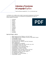 Todas Las Librerías y Funciones Standard Del Lenguaje C