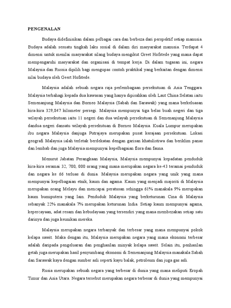 Assignment Dimensi Nilai Budaya Correction Pdf