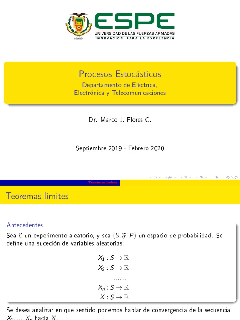 LimitesVA May2020 | PDF | Desigualdad (Matemáticas) | Variable aleatoria