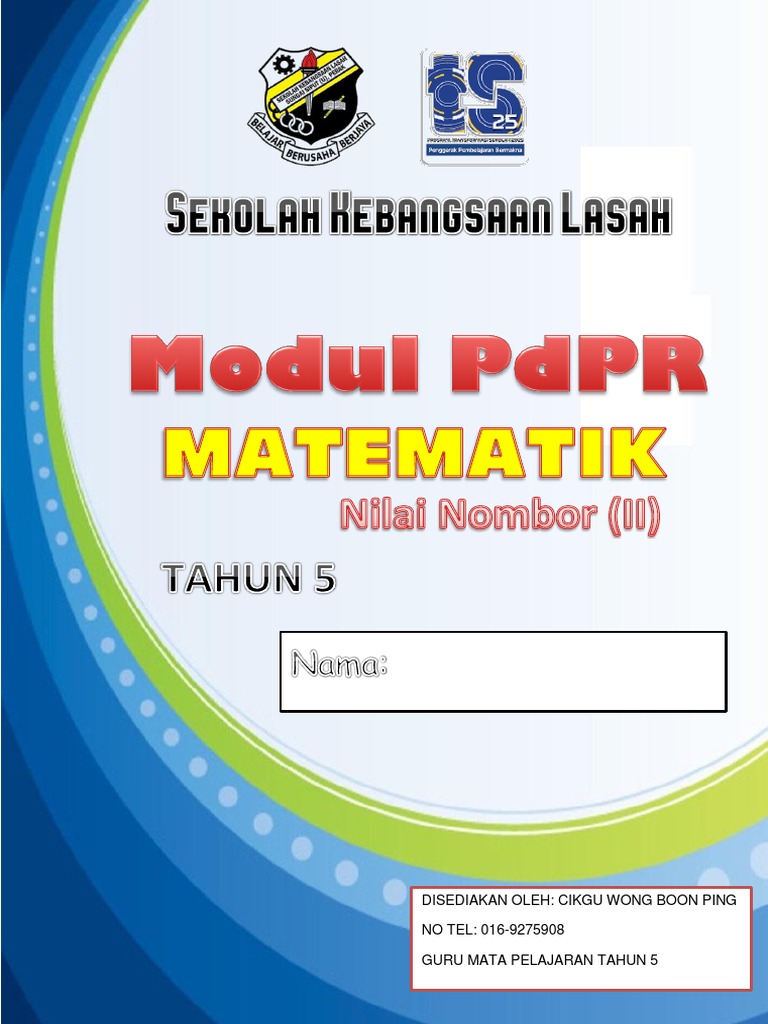 Modul PDPR Tahun 5 Matematik - Nilai Tempat Dan Nilai Digit  PDF