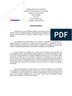 Variaciones Genéticas. Análisis, Reyna Pérez 4to Año B PDF