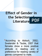 Effect of Gender in The Selection of Literature
