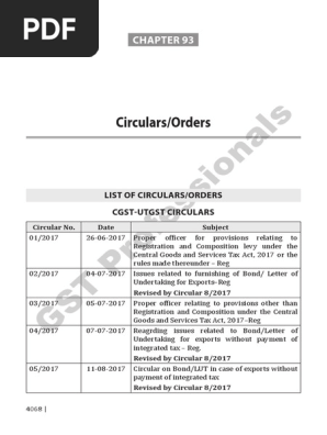 Circular And Orders Under Gst Value Added Tax Taxes