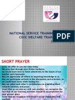 NATIONAL SERVICE TRAINING PROGRAM- CIVIC WELFARE TRAINING SERVICE (NSTP-CWTS