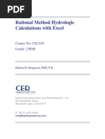 Rational Method Hydrologic Calculations With Excel-R1