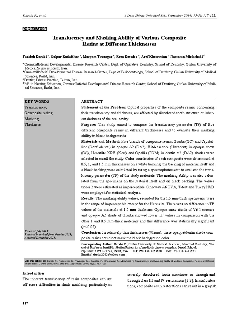 Jds 15 117 PDF Dental Composite Composite Material