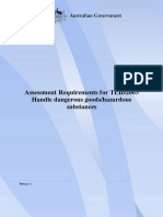 Assessment Requirements For TLID2003 Handle Dangerous Goods/hazardous Substances