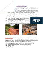 Acid Mine Drainage: Sources of AMD