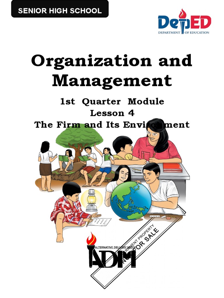 Organization and Management: 1st Quarter Module Lesson 4 The Firm and ...