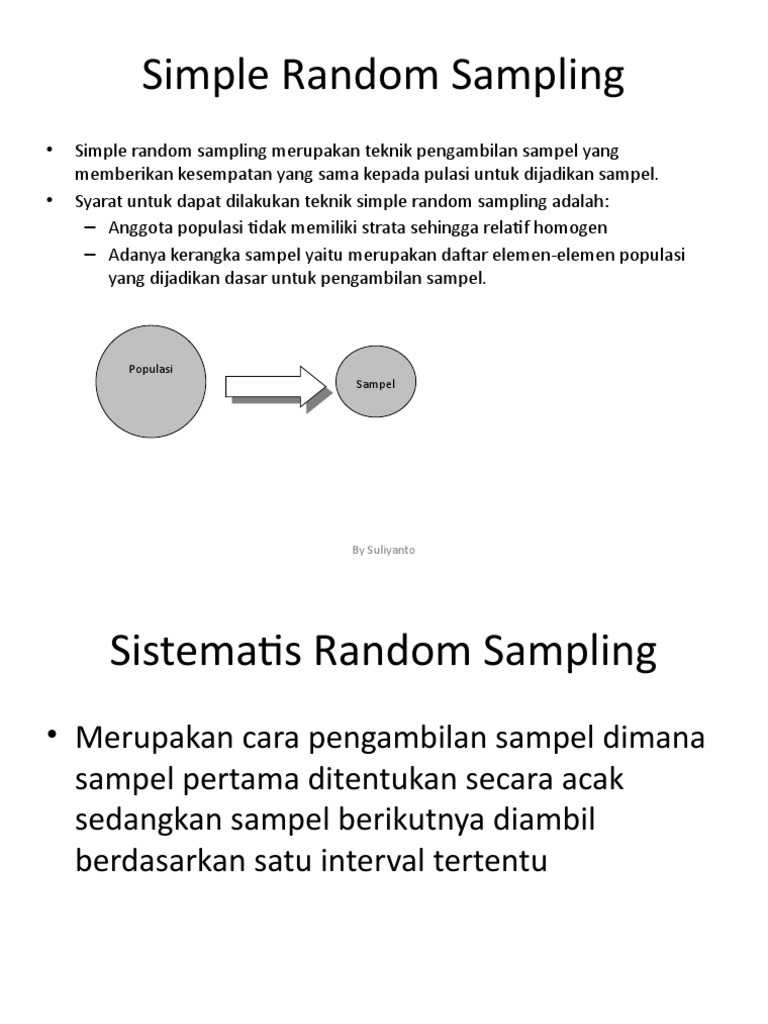 Simple Random Sampling | PDF | Statistik | Teori Statistik