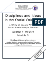 Disciplines and Ideas in The Social Sciences: Quarter 1-Week 5