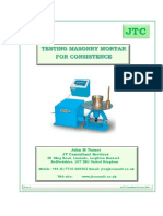 Consistence of Masonry Mortar Issue 5