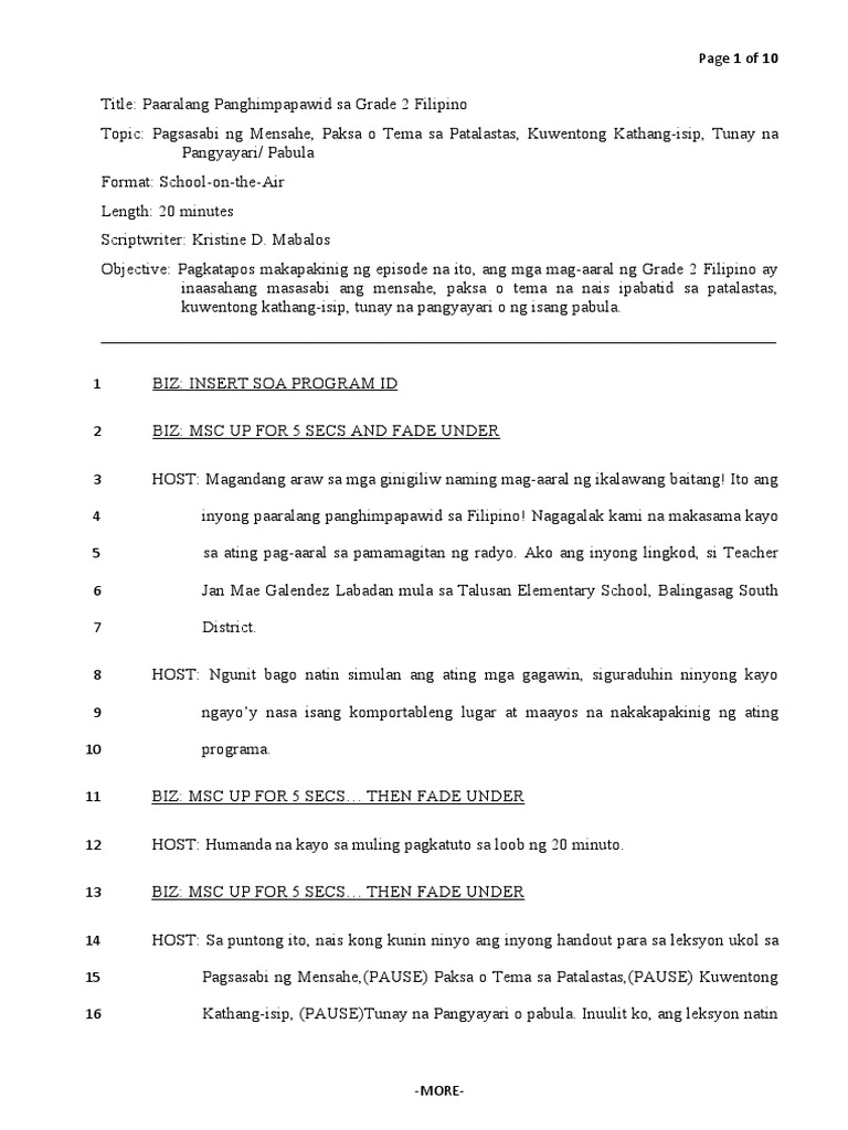 Filipino Script 2 | PDF