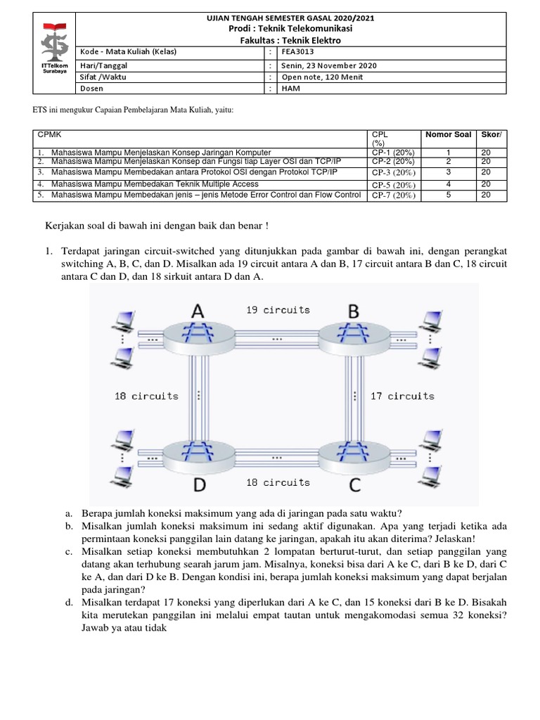 Soal UTS Jaringan Komputer | PDF