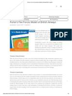 Porter's Five Forces Model of British Airways - Porter Analysis