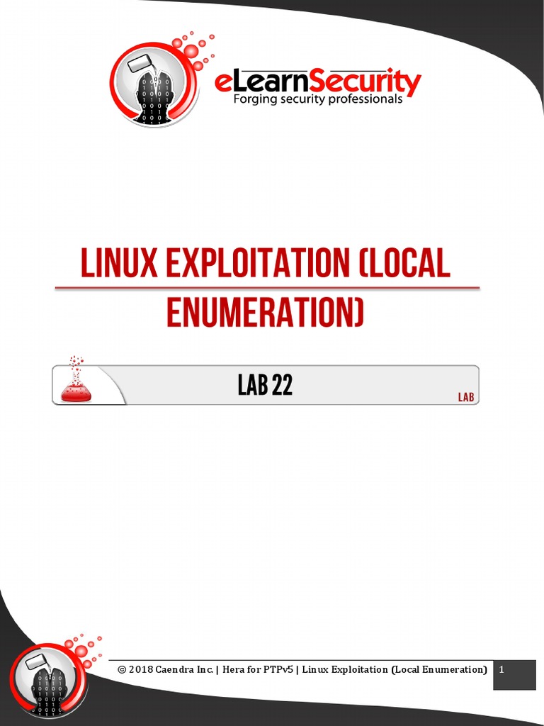 © 2018 Caendra Inc. - Hera For Ptpv5 - Linux Exploitation (Local ...