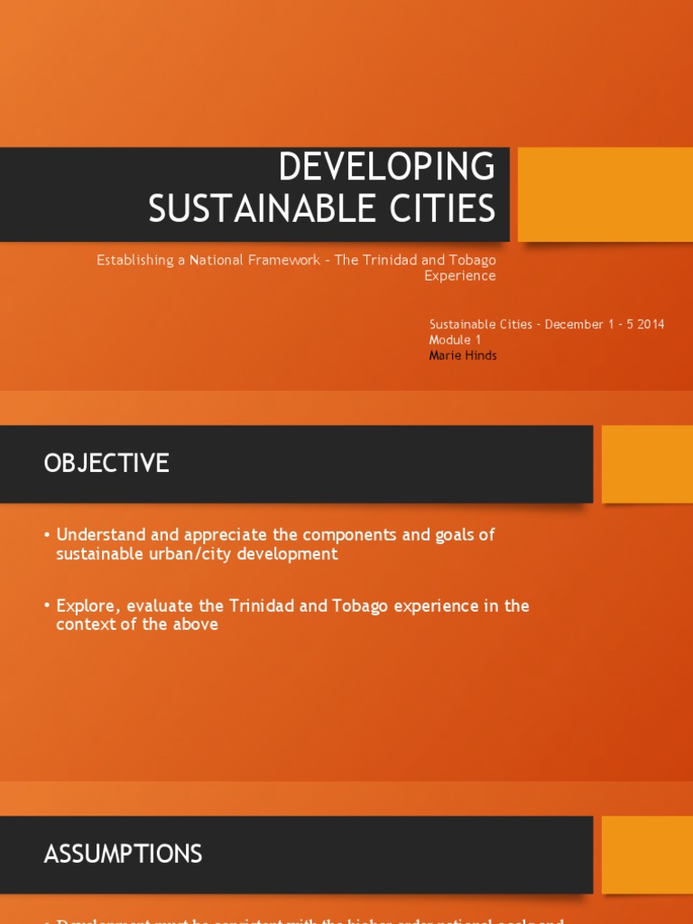 1.2 Developing Sustainable Cities by Ms. Hinds | PDF | Sustainable City ...