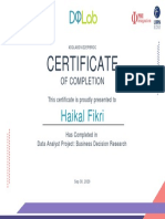 Certificate DQLABDVIZ2EPBROC