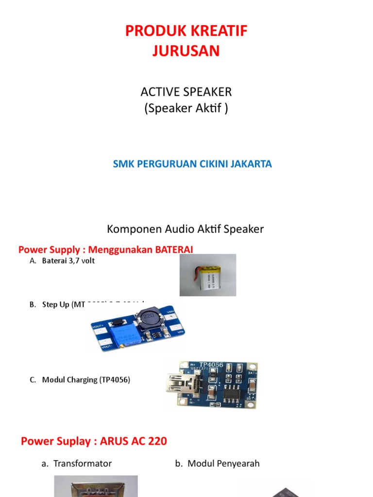 Komponen Audio Aktif Speaker 3 | PDF