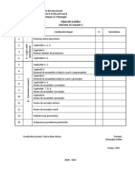 Fisa Lucru II Primul Cuprins