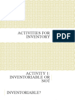 Activity on Inventory