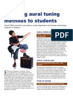 Teaching Aural Tuning Methods To Students: David Millar Provides Some Advice On The Importance of Teaching Aural Tuning