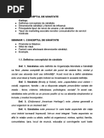 CURS 1 - CONCEPTUL DE SANATATE