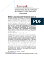 Análise do Discurso e ACD: Pontos de Interseção