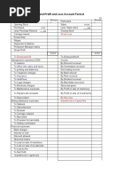 Trading and Profit and Loss Account Format: DR CR