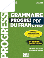 Grammaire Progressive Du Fran 231 Ais AVANC 201 B1-B2