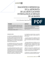 Diagnóstico Diferencial de La Artropatía de Las Articulaciones Interfalángicas Distales de Las Manos