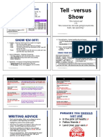 Handout Tell Versus Show