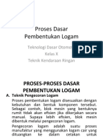 Proses Dasar Pembentukan Logam