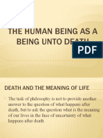 The Human Being As A Being Unto Death