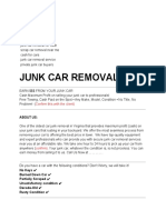 Junk Car Removal Content