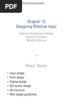 Designing Effective Input: Systems Analysis and Design Kendall & Kendall SEVENTH Edition