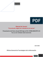 Manual de Usuario - Presentación Digital  Rendición Cuentas 2019 - RD 006-2020-EF-51.01