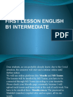 First Lesson English B1 Intermediate
