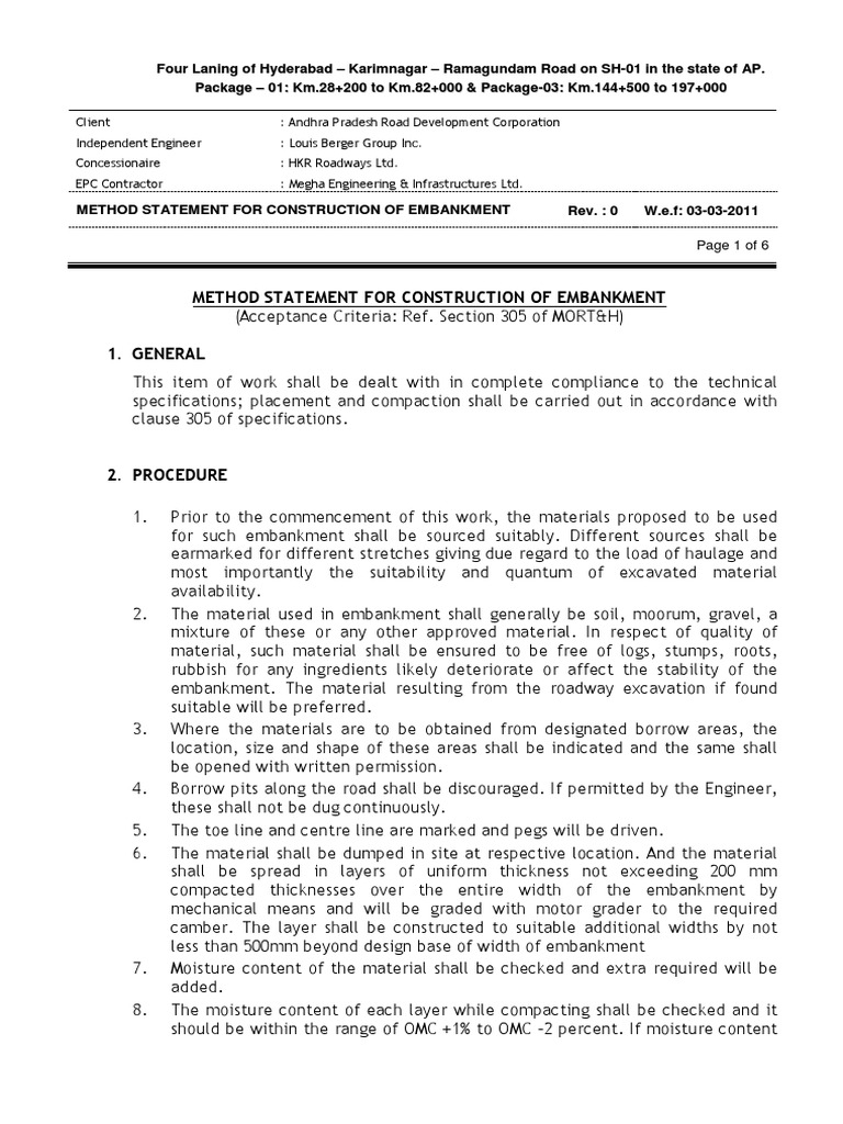 Embankment (earthworks) visual data 3
