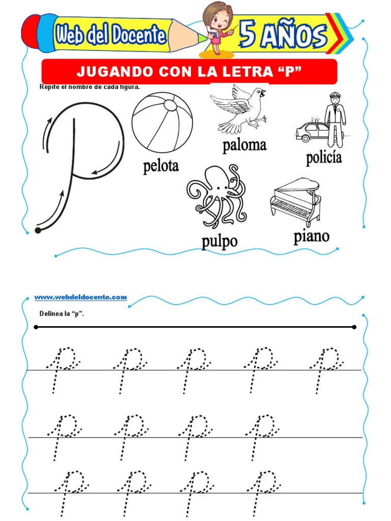 Actividades con la letra P para niños | PDF