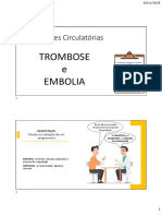 TROMBOSE e EMBOLIA - Alterações Circulatórias