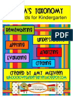 Blooms Taxonomy Keywords For Kindergarten